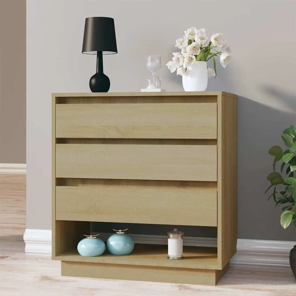 Sideboard Storage Cabinet Engineered Wood 70x41x75cm Brown