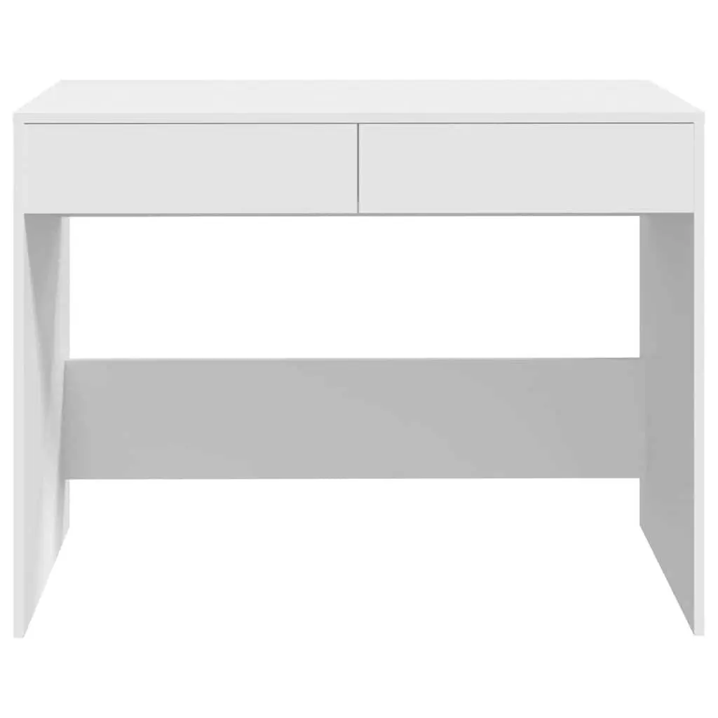 White Office Desk with 2 Drawers for Home and Office