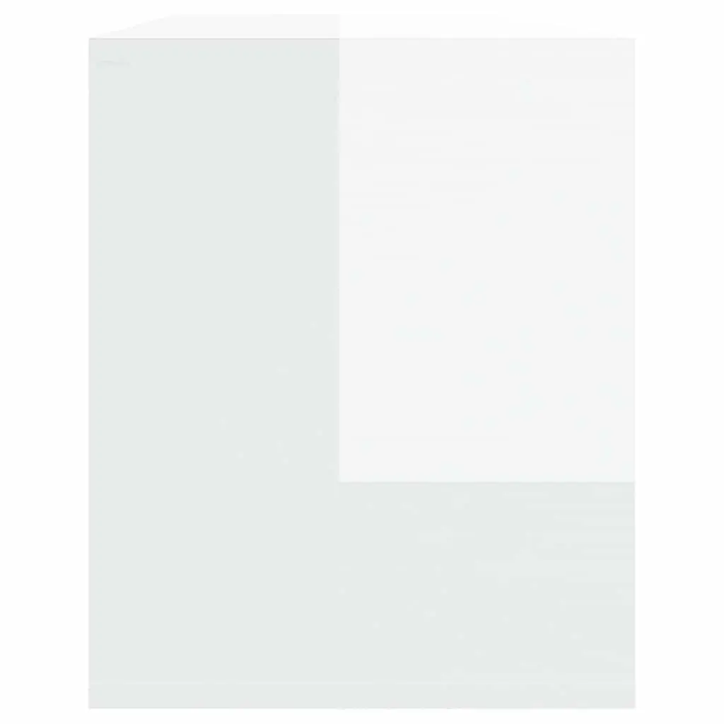 TV Cabinet Engineered Wood High Gloss 130x35x50cm White Storage Lowboard Entertainment Unit