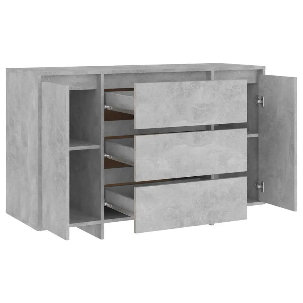 Sideboard Cabinet Engineered Wood 120 x 41 x 75 cm Grey 2 Doors 3 Drawers