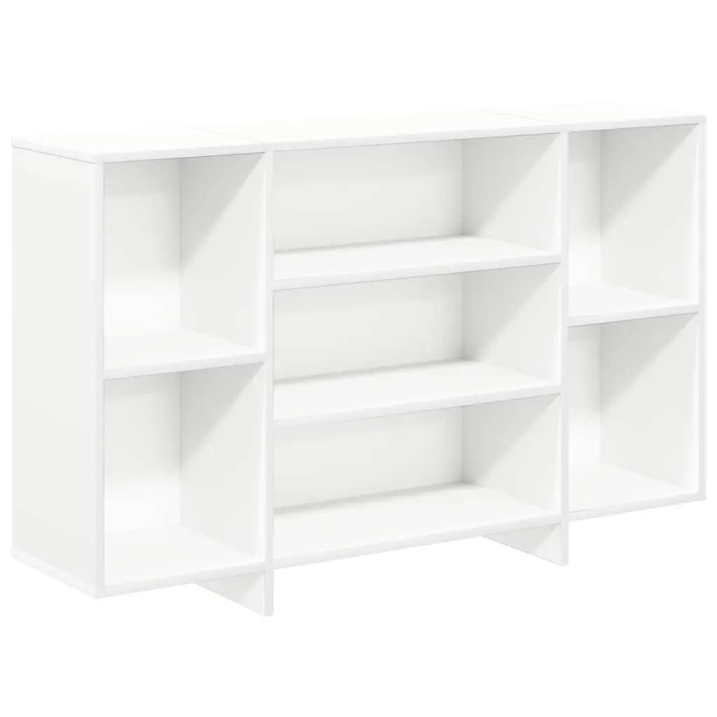 Sideboard Engineered Wood 120W x 30D x 75H cm White Modern Storage Cabinet with Shelves