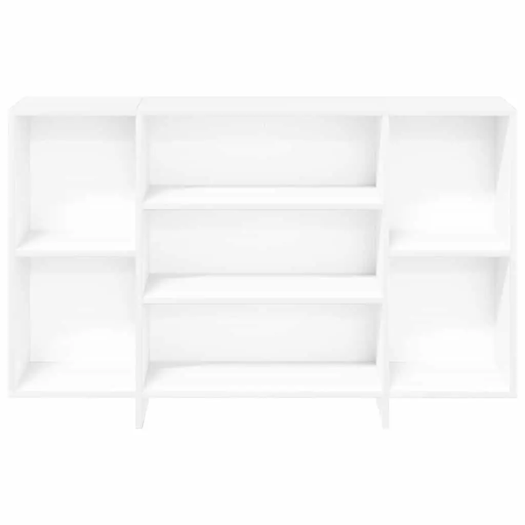 Sideboard Engineered Wood 120W x 30D x 75H cm White Modern Storage Cabinet with Shelves