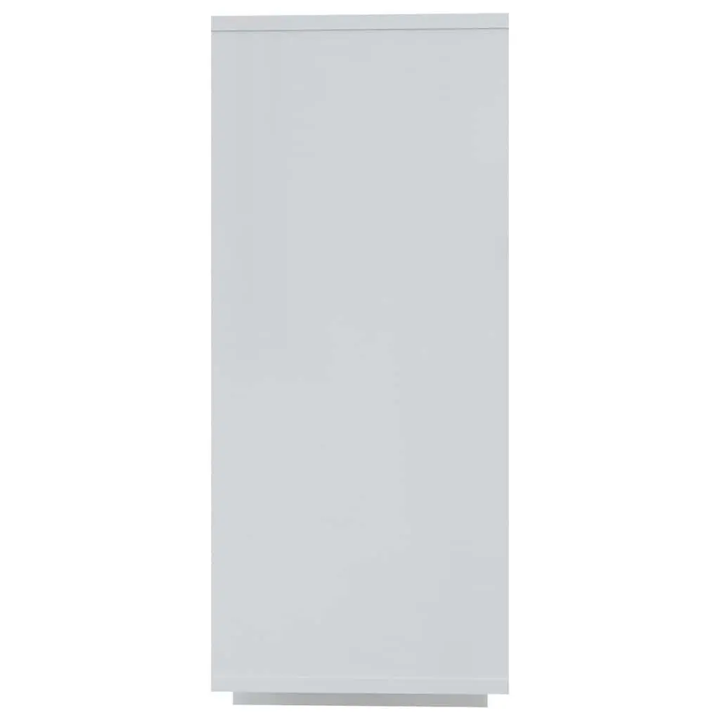 Sideboard Engineered Wood 120 x 30 x 75 cm White High Gloss Modern Cupboard Furniture