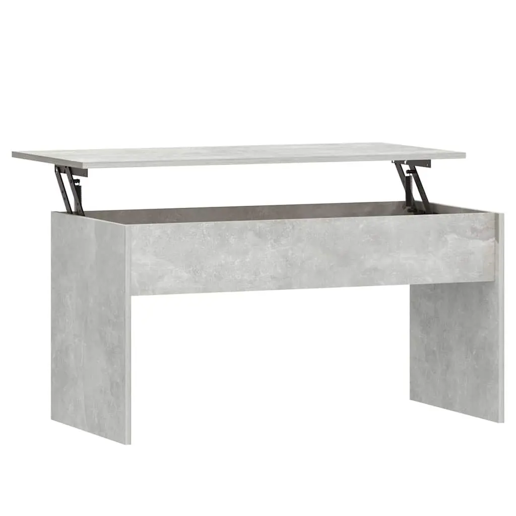 Coffee Table with Lift-Top Design Grey Engineered Wood Living Room Furniture