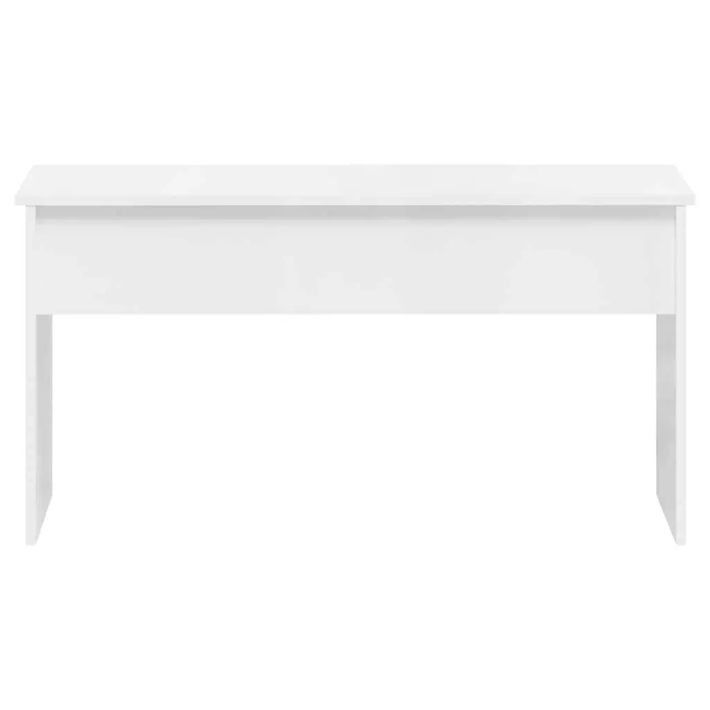 White Modern Coffee Table Lift Top Storage Engineered Wood 102cm