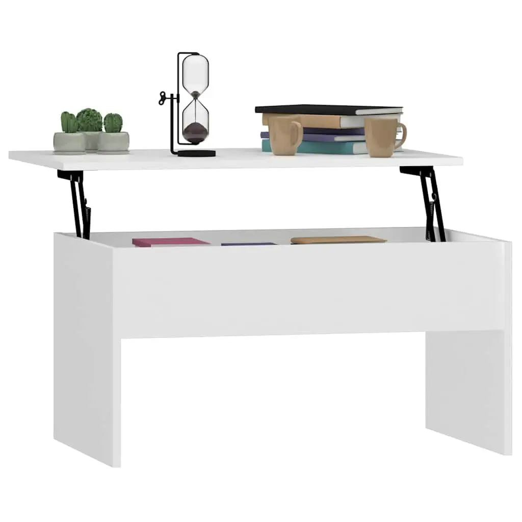 White Lift Top Coffee Table for Living Spaces