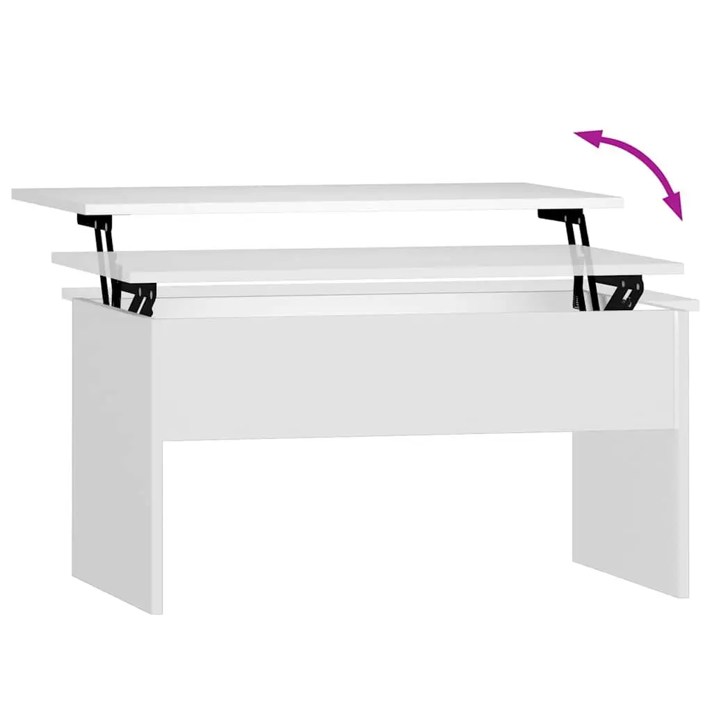 White Lift Top Coffee Table for Living Spaces
