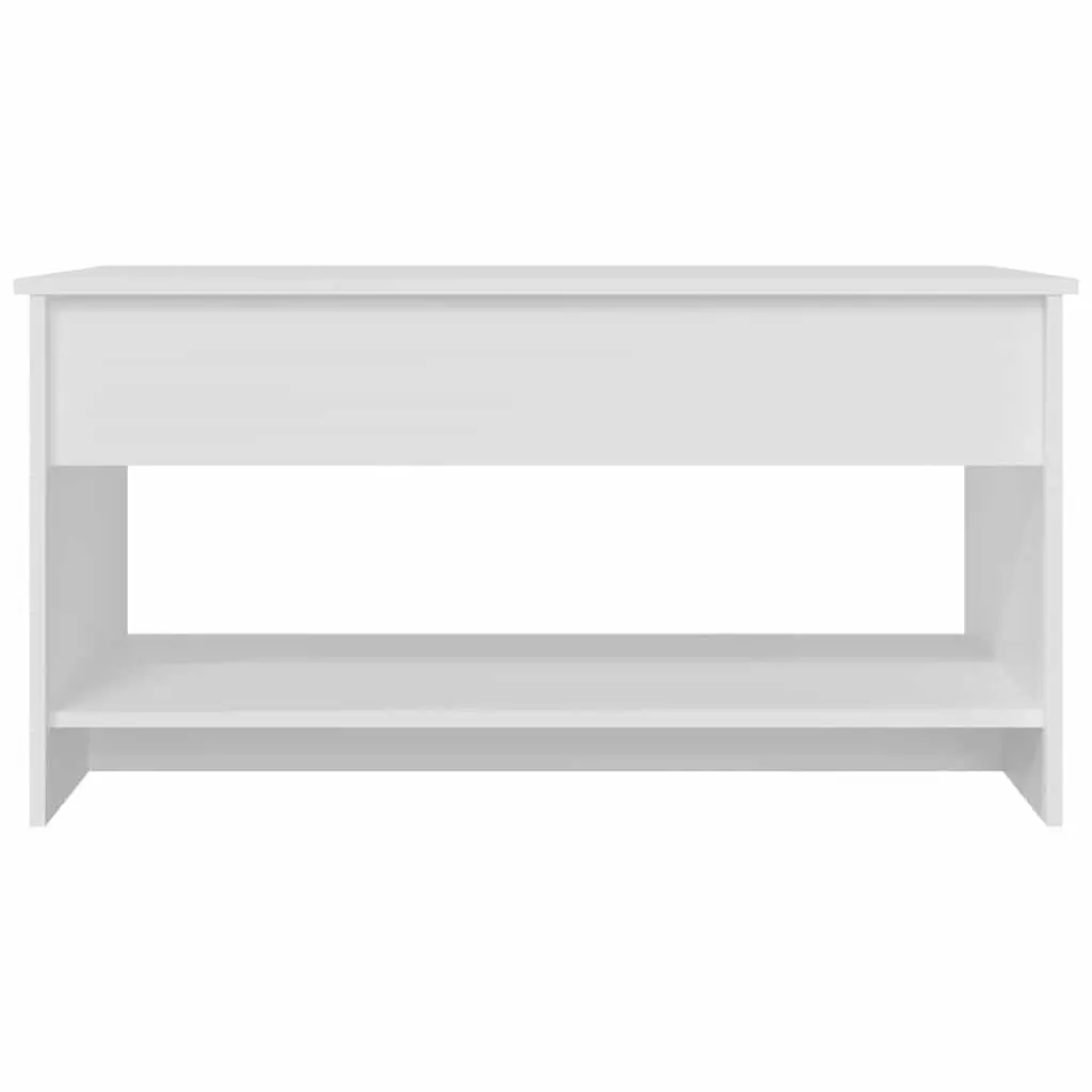 Coffee Table Engineered Wood Adjustable Height White Lift Top Storage Compartment