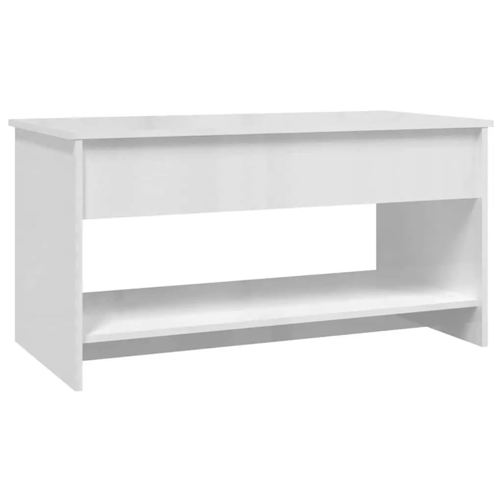 Coffee Table Engineered Wood Lift Top Storage Compartment White