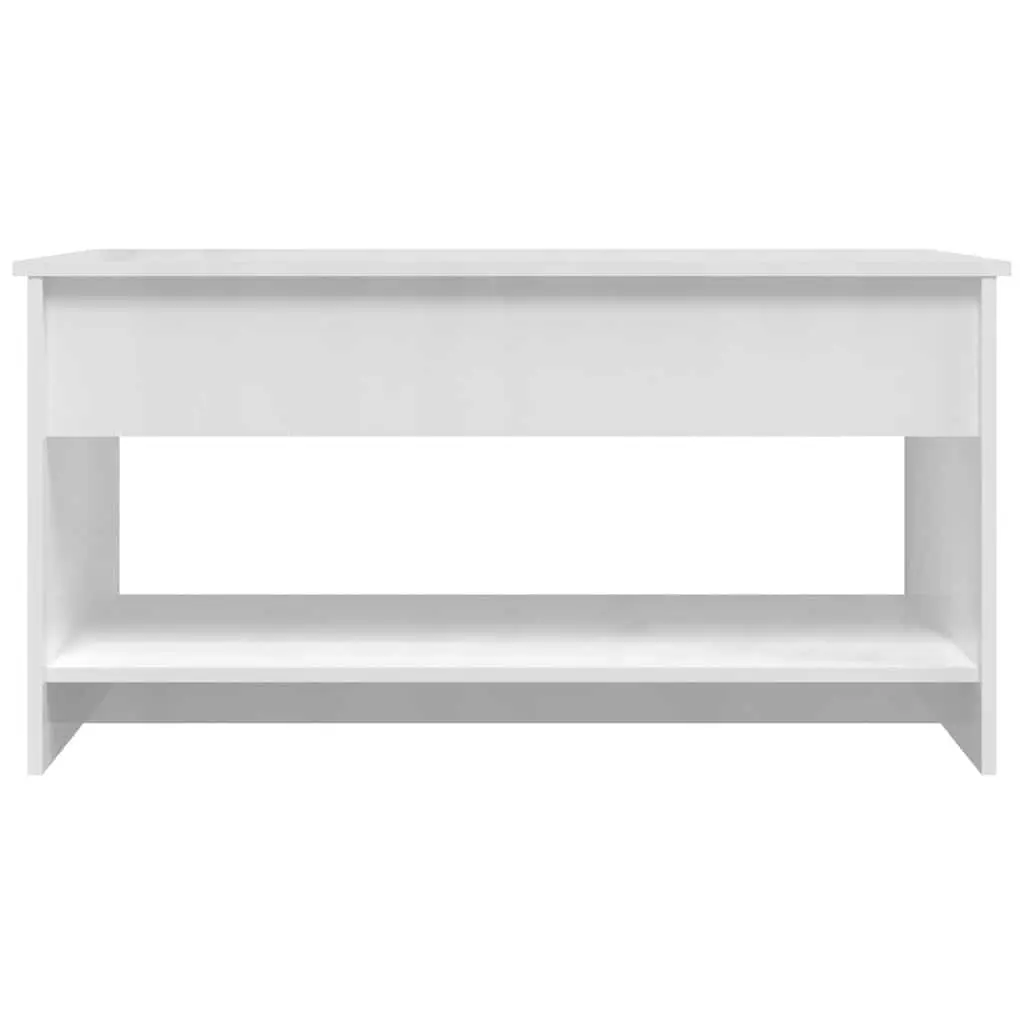 Coffee Table Engineered Wood Lift Top Storage Compartment White