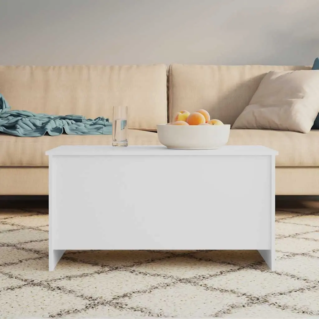 Coffee Table Engineered Wood Lift Top 102x55.5cm White
