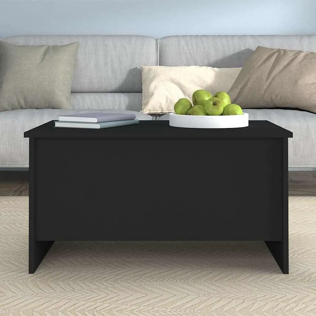 Coffee Table Lift-Top Engineered Wood 80 x 55.5 x 41.5 cm Black