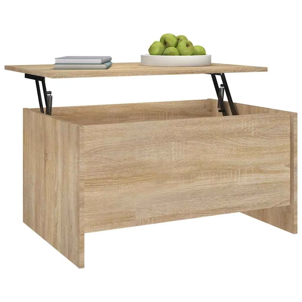 Coffee Table Lift-Top Design Brown Engineered Wood Storage Hidden Compartment