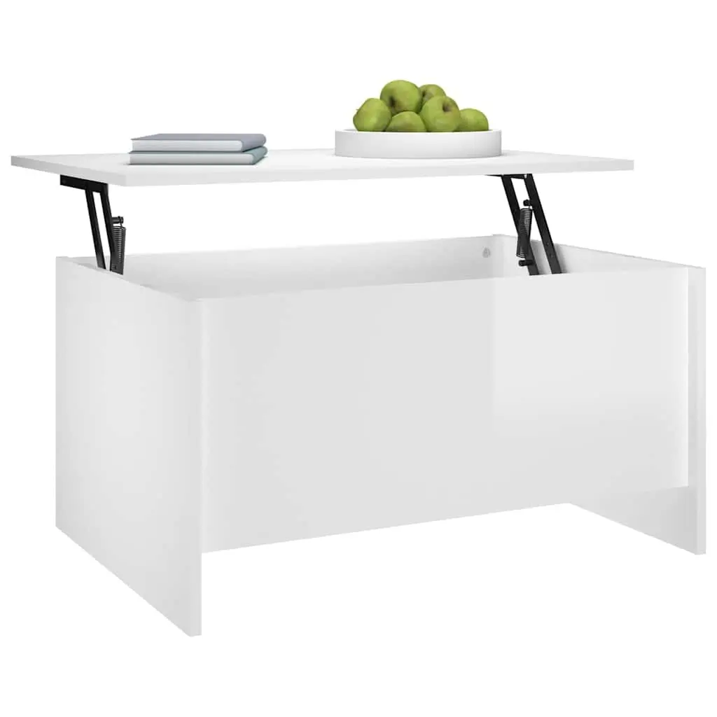 Coffee Table Engineered Wood Lift Top Storage White 80 x 55.5 x 41.5 cm