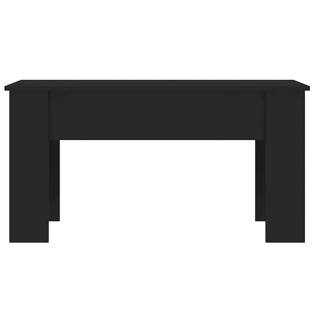 Lift Top Coffee Table Engineered Wood Black