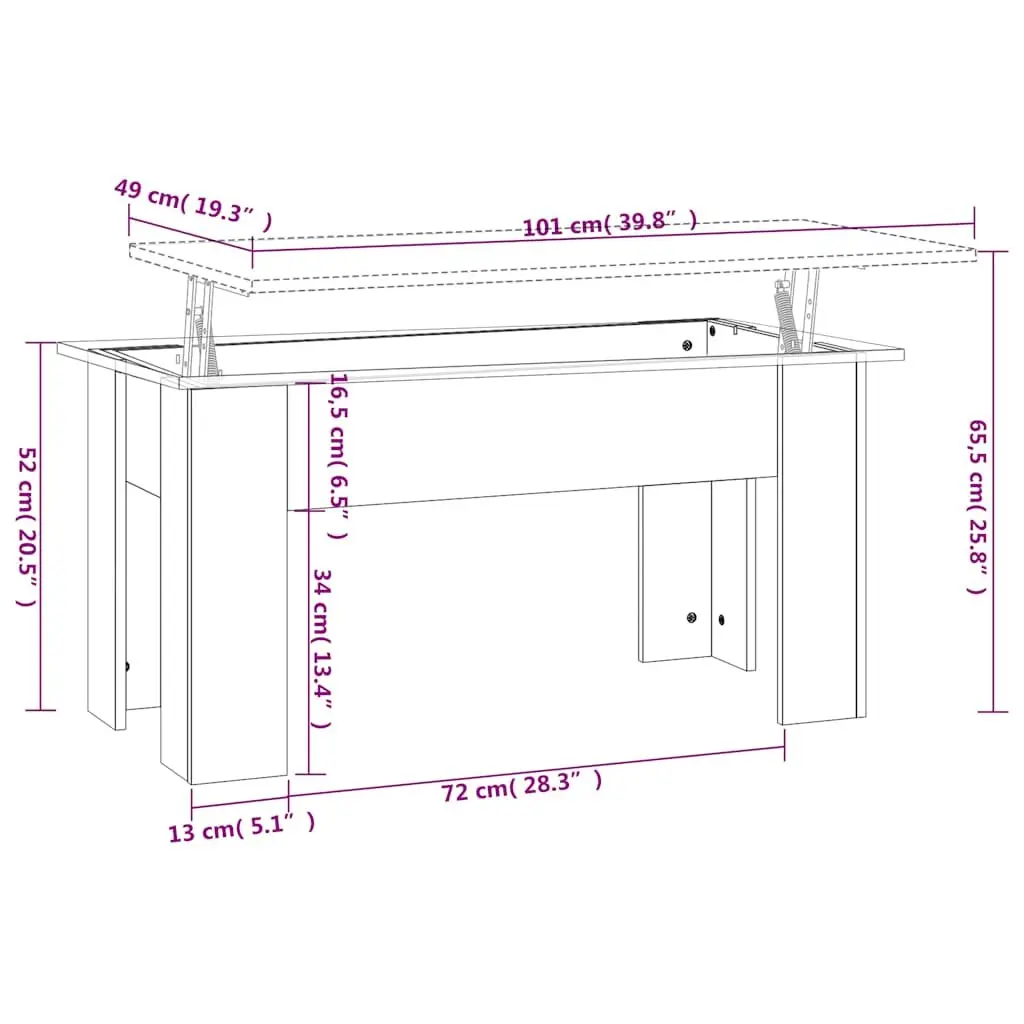 Lift Top Coffee Table for Home Use