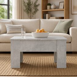 Coffee Table Lift Top Storage Engineered Wood Grey Modern Living Room Furniture