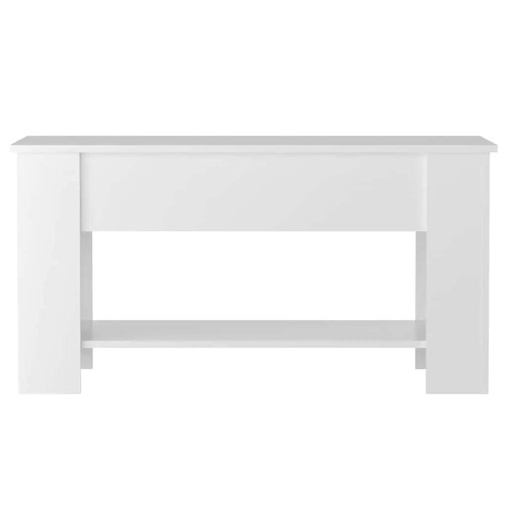 Coffee Table Lift-Top Engineered Wood 101 x 49 x 52 cm High Gloss White
