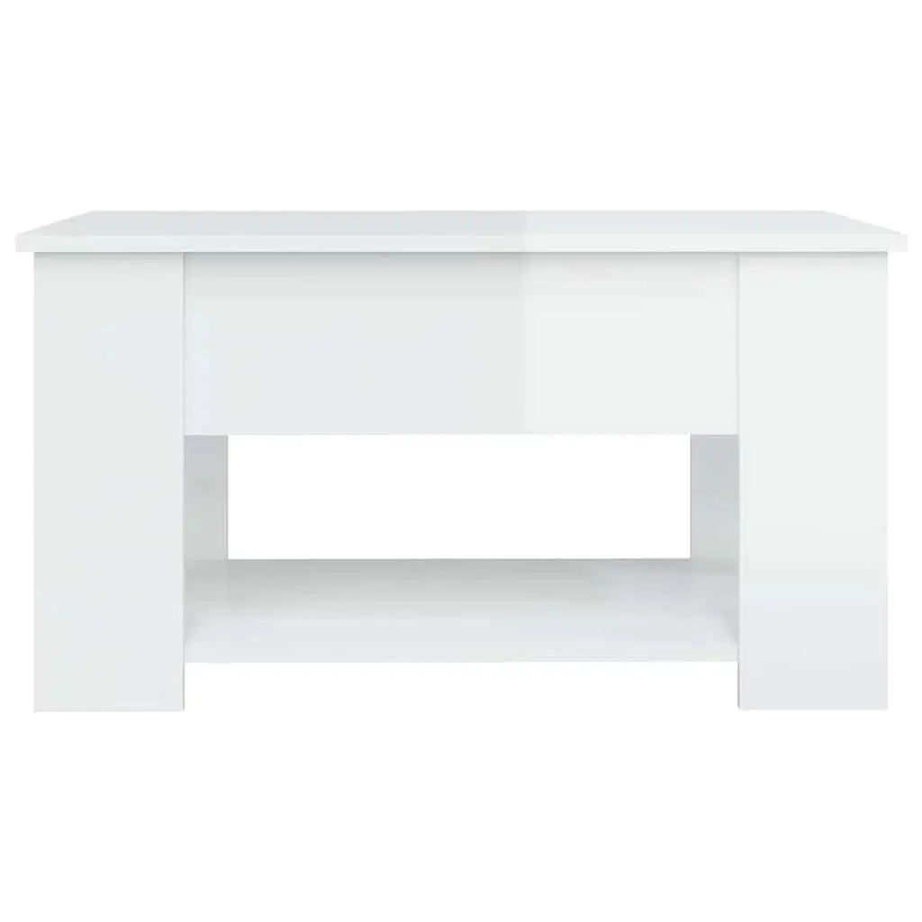 Coffee Table Engineered Wood Lift Top White 79W x 49D x 41H cm