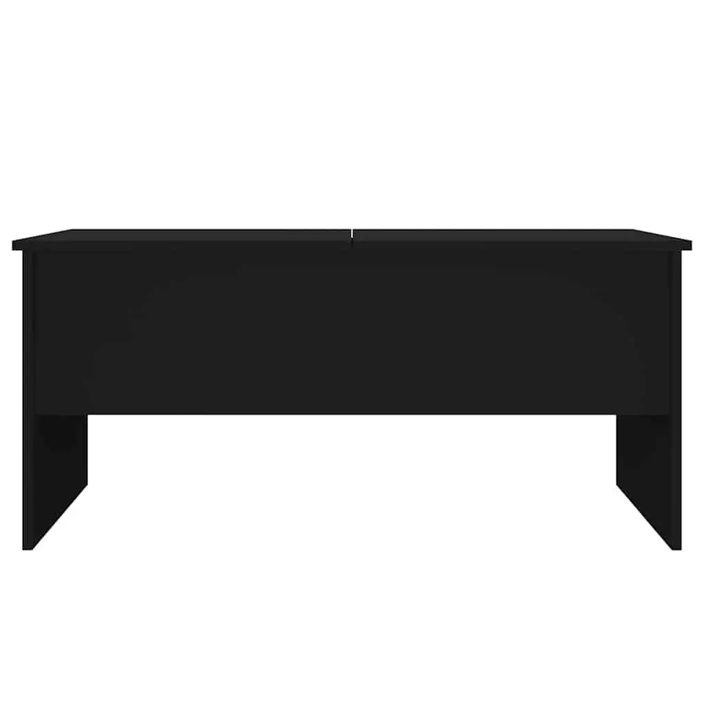 Coffee Table Engineered Wood Black Lift Top Storage Compartments