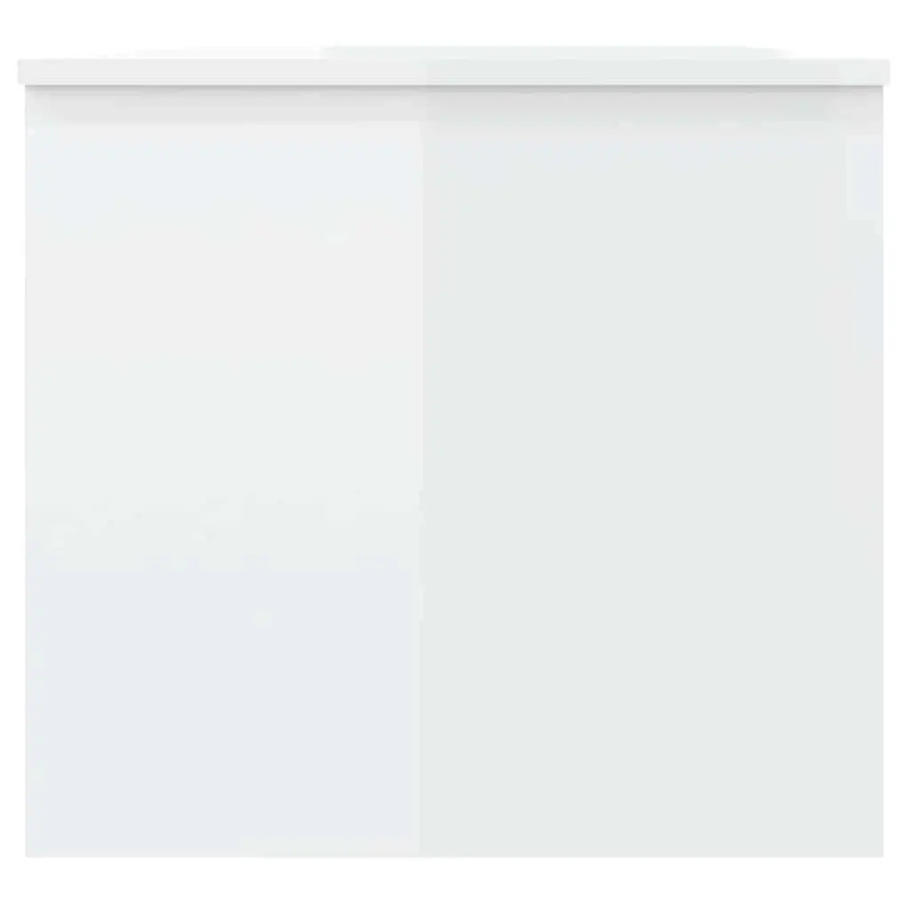 Coffee Table High Gloss White Modern Storage Compartments Adjustable Tabletop