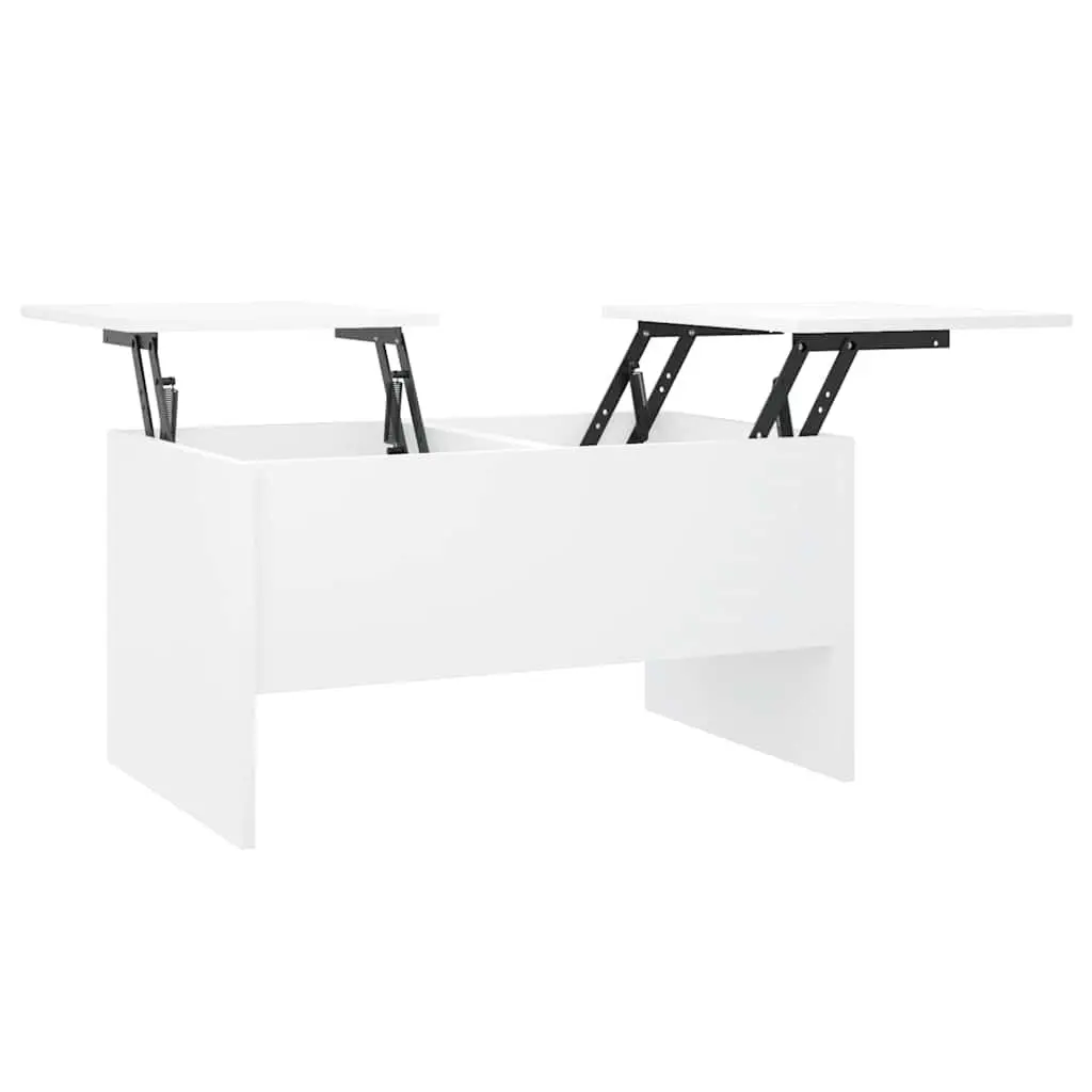 White Lift Top Coffee Table with Storage Space