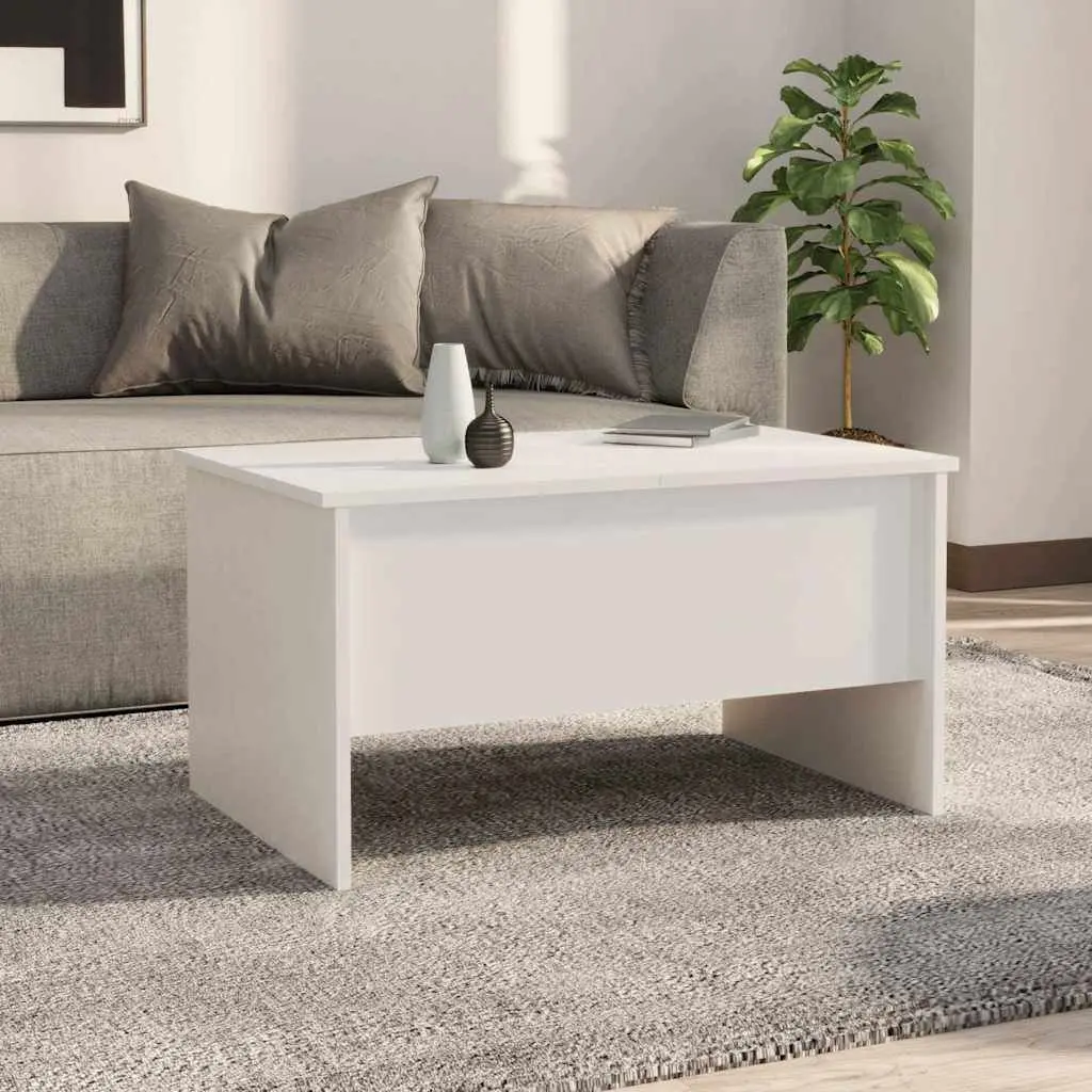 White Lift Top Coffee Table with Storage Space