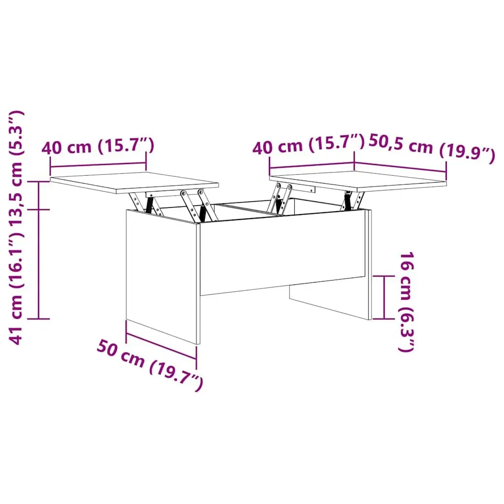 White Lift Top Coffee Table with Storage Space
