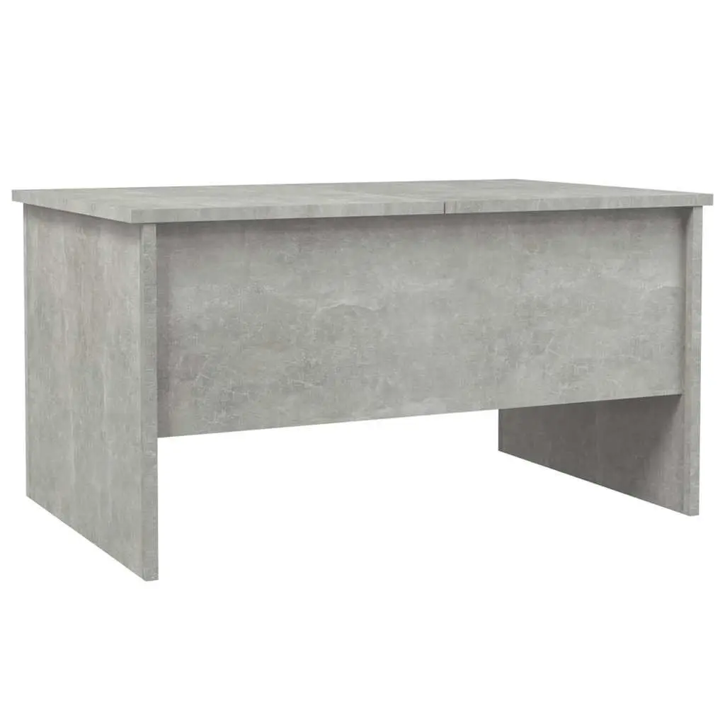 Coffee Table Engineered Wood Grey Adjustable Liftable Top Hidden Storage Compartments