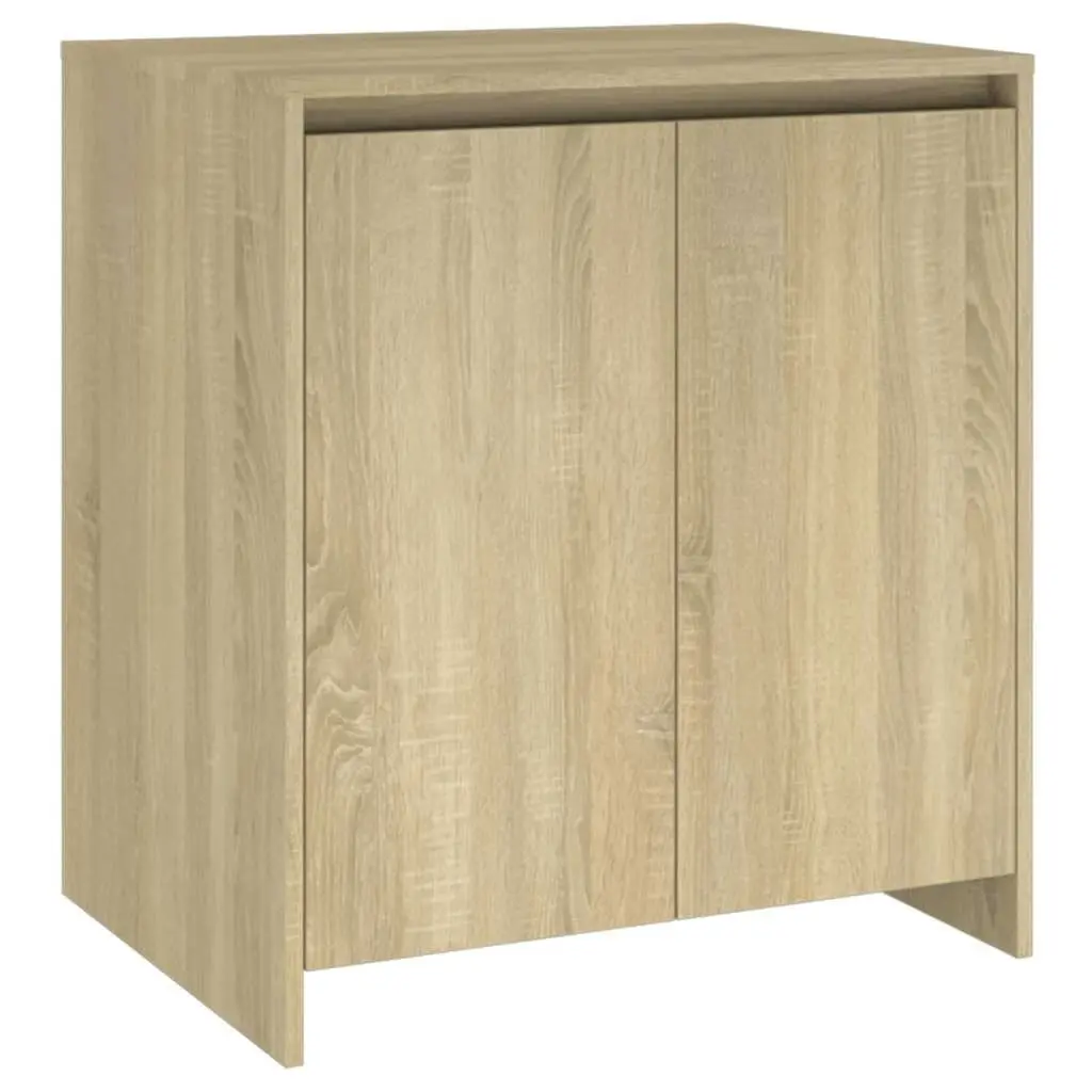 Sideboard Storage Cabinet Engineered Wood 70 cm Beige 2 Door Buffet Decorative Display Unit Furniture