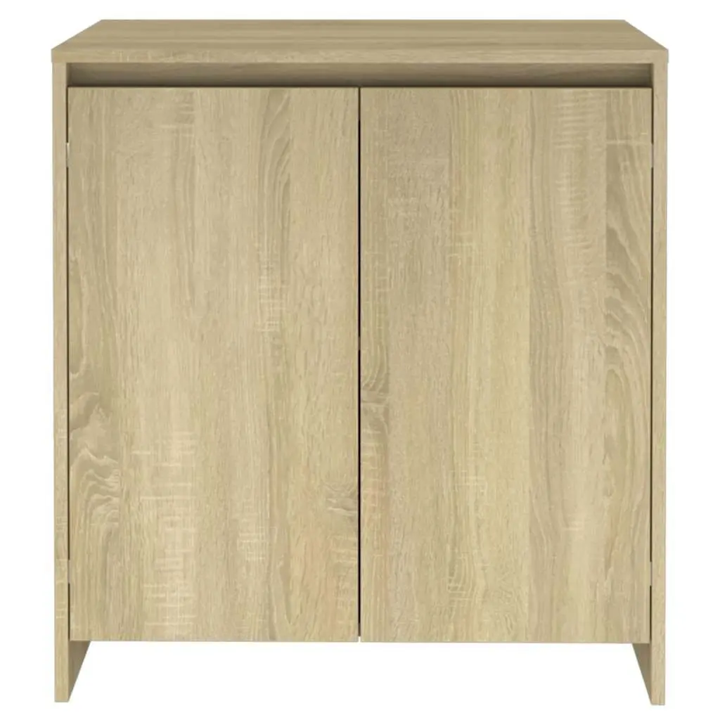Sideboard Storage Cabinet Engineered Wood 70 cm Beige 2 Door Buffet Decorative Display Unit Furniture