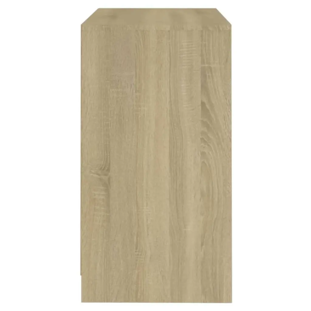 Sideboard Storage Cabinet Engineered Wood 70 cm Beige 2 Door Buffet Decorative Display Unit Furniture
