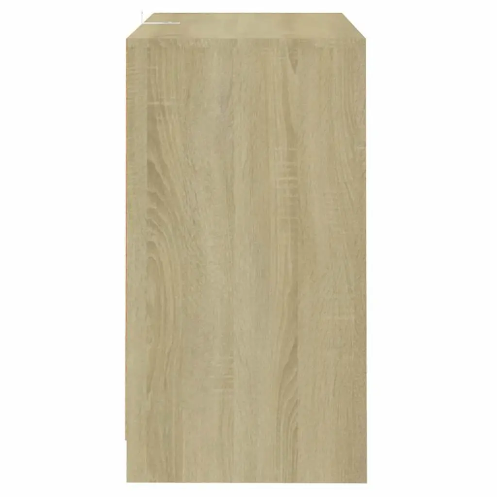 Sideboard Engineered Wood 70W x 41D x 75H cm Brown 3 Drawers Storage Cabinet