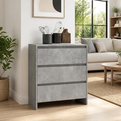 Functional Grey Sideboard with 3 Drawers for Any Room