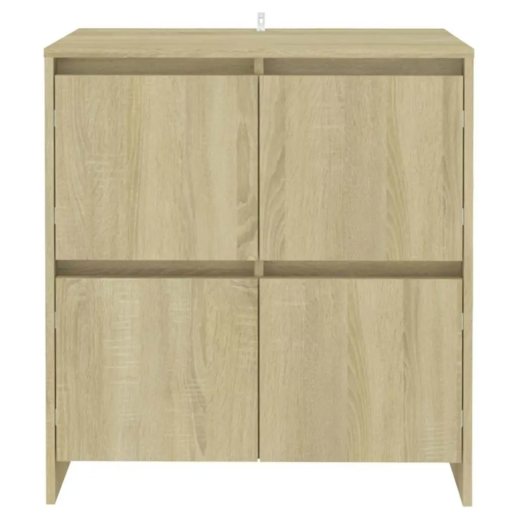 Sideboard Engineered Wood 70W x 41D x 75H cm Brown Minimalist 4 Doors Storage Cabinet Buffet Furniture