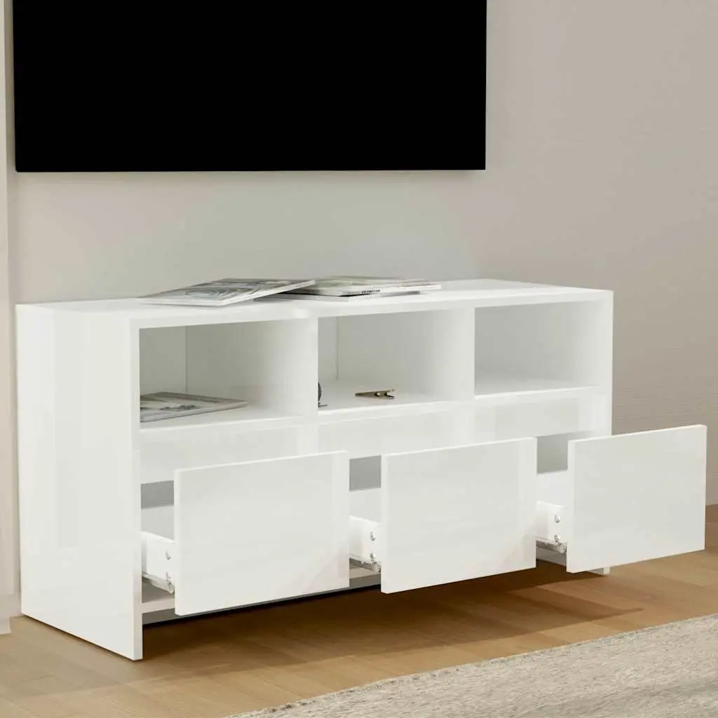 White High Gloss TV Cabinet for Home Use