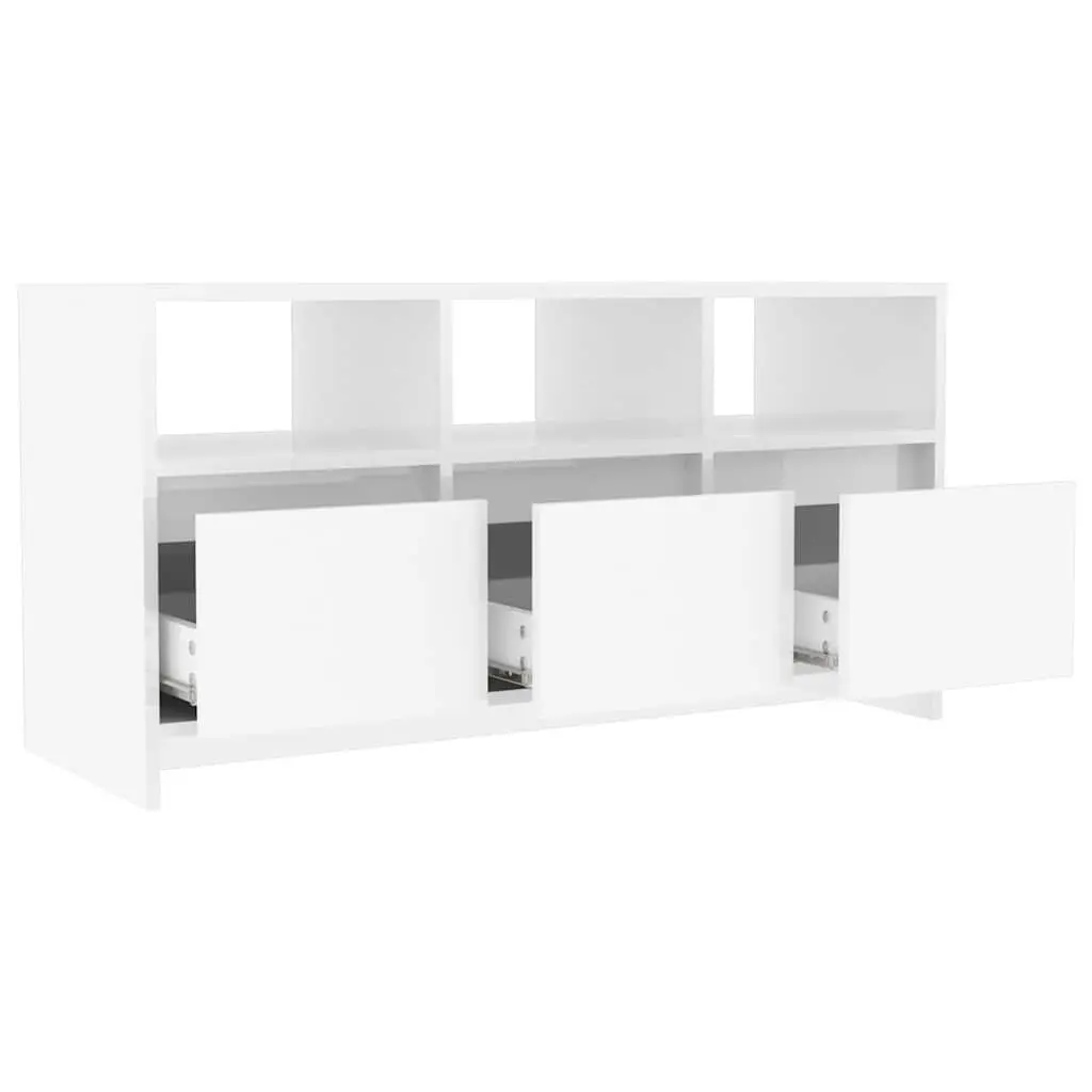White High Gloss TV Cabinet for Home Use