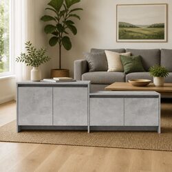 Concrete Grey TV Cabinet for Organizing Your Living Space