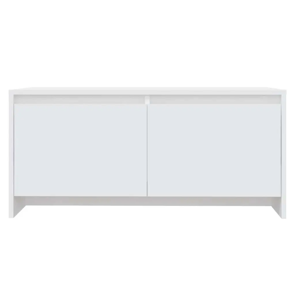 Coffee Table Engineered Wood 90cm x 50cm x 41.5cm White with Storage Drawers Modern Living Room Accent Furniture