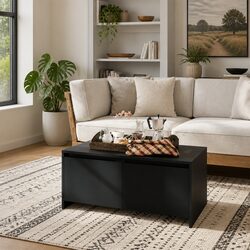 Practical Black Coffee Table for Everyday Use