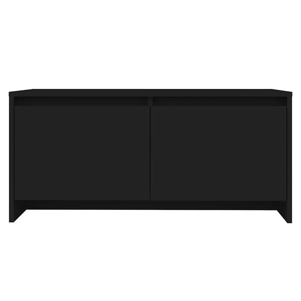Black Coffee Table with Storage Drawers Modern Living Room Accent Furniture