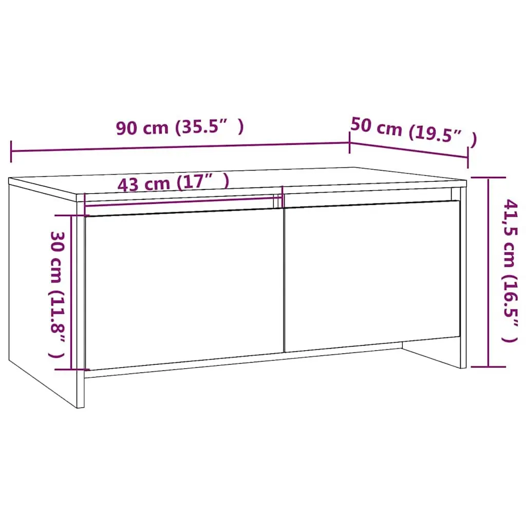 Black Coffee Table with Storage Drawers Modern Living Room Accent Furniture