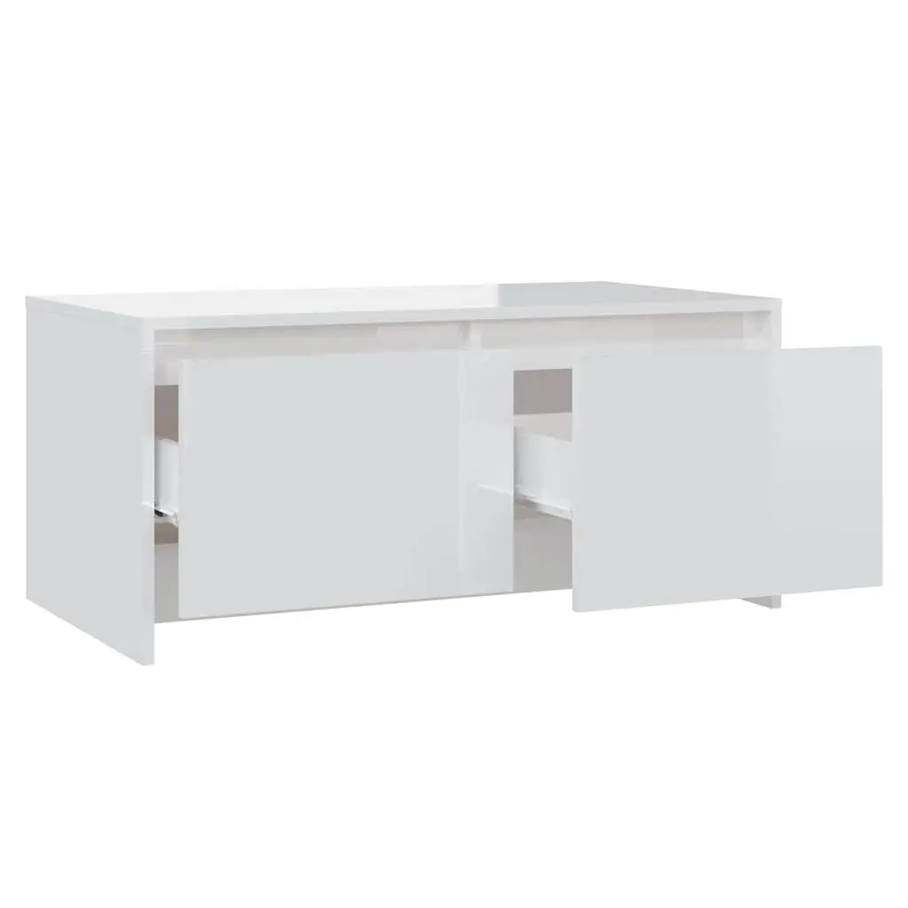 White Coffee Table with Ample Storage