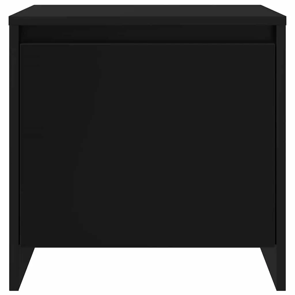 Nightstands Set 2 pcs Engineered Wood Storage Black 45x34x44.5cm