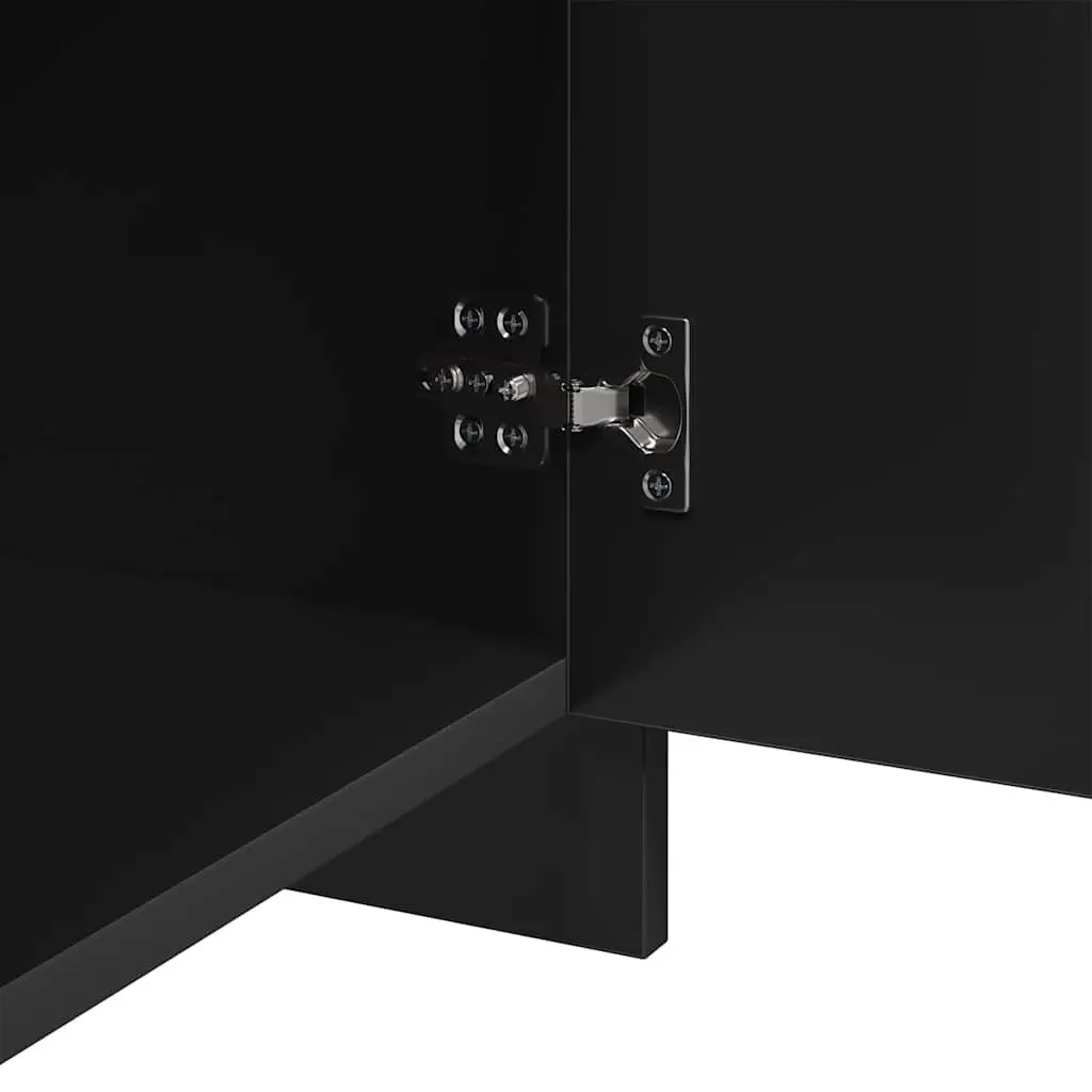 Nightstands Set 2 pcs Engineered Wood Storage Black 45x34x44.5cm