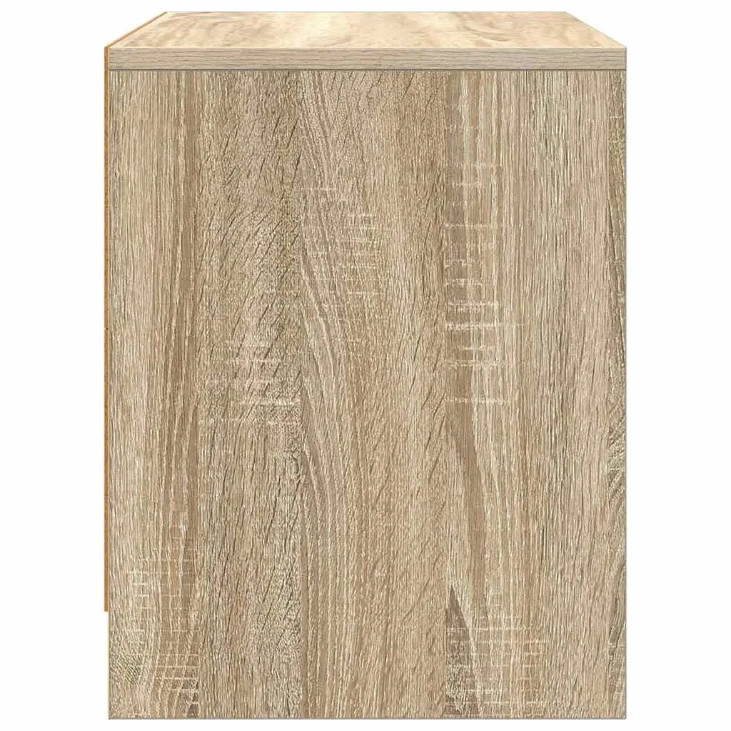 2 Piece Nightstand Engineered Wood Beige Storage Cabinet 45x34x44.5cm with Door