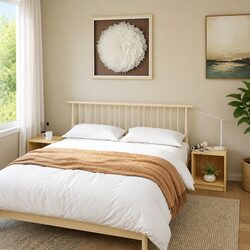 Bedside Cabinets Solid Pinewood 2 pcs Brown Storage Nightstand Tables