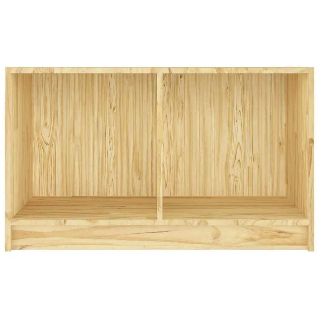 Solid Pinewood TV Cabinet 70x33x42 cm Brown Storage Unit for Living Room