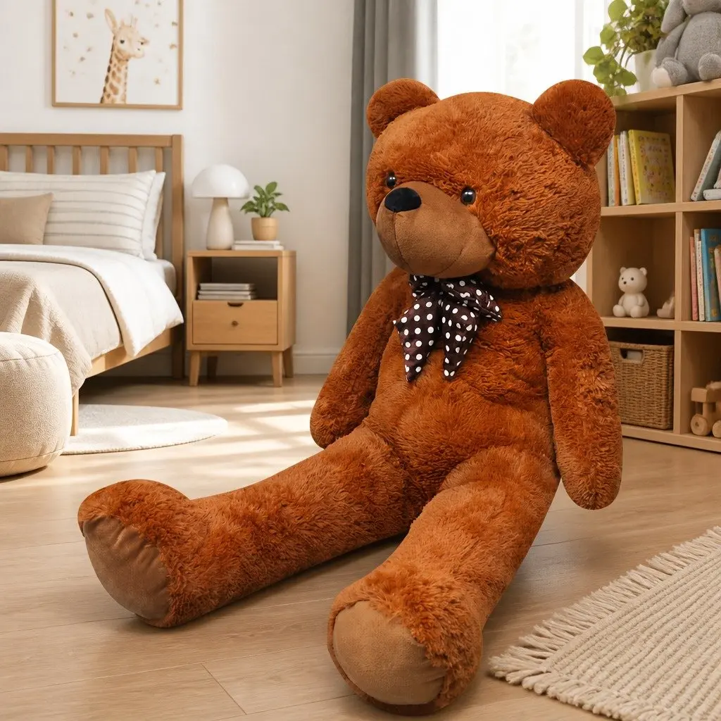Stuffed Animal Soft Plush Teddy Bear 135cm Brown