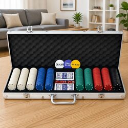 Poker Set for Home Entertaining with Essential Accessories